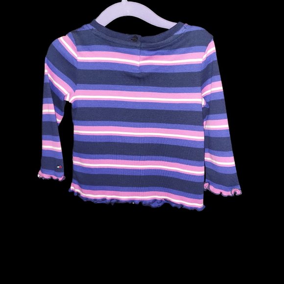 Tommy Hilfiger Long Sleeve Shirt Girl's Size 18 Months - Picture 2 of 3